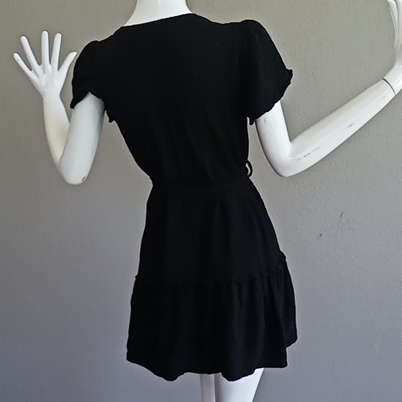 Ally little black dress with rustic look buttons at the front - Picture 6 of 8